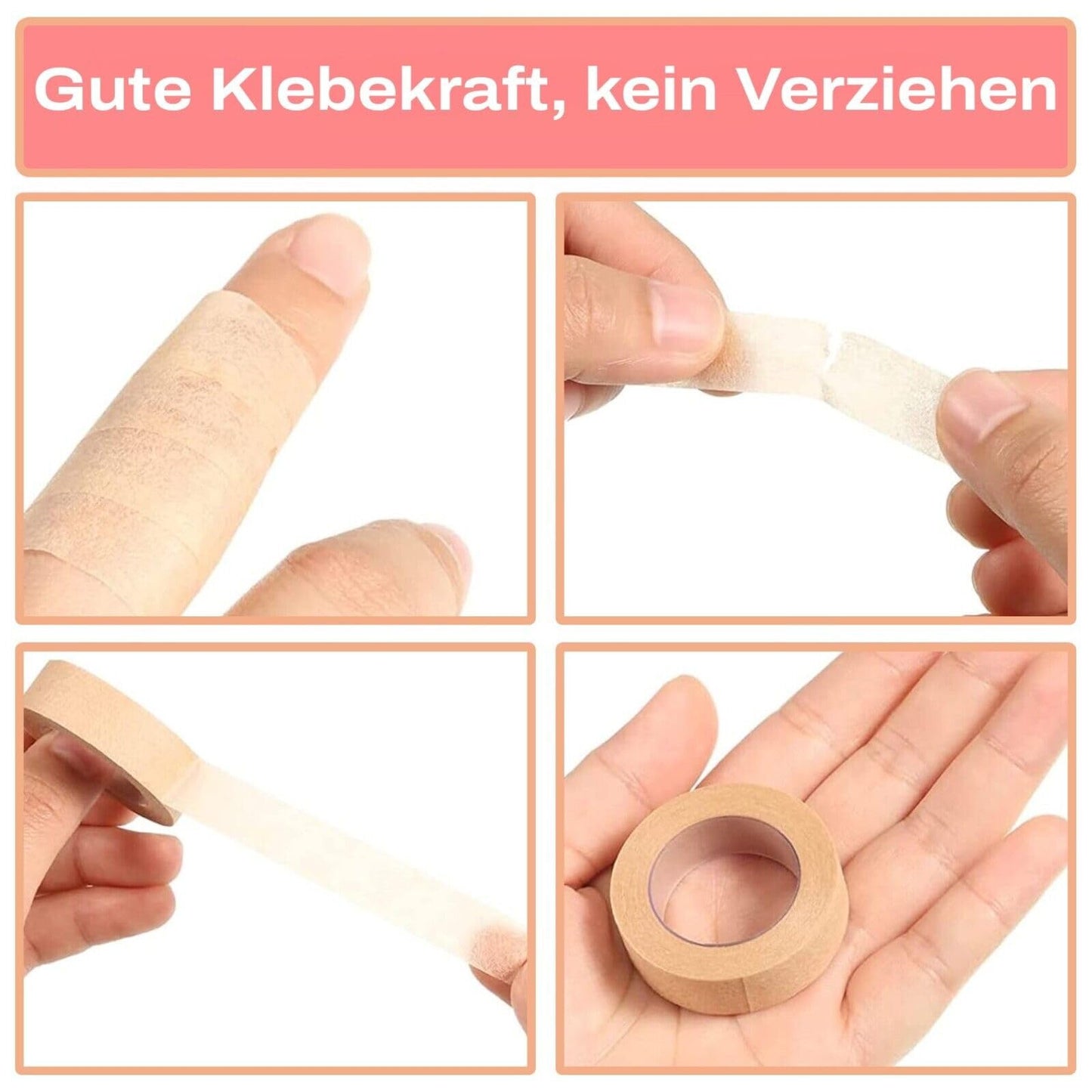 3M Micropore Tape Vliespflaster Hautfarben mit Anwendungstipps by P-Beauty - medizinisches Klebeband Wimpernverlängerung, Hautpflaster Hypoallergen, Atmungsaktiv, Wasserfest (1,25cmx9,14m, 1 Rolle)