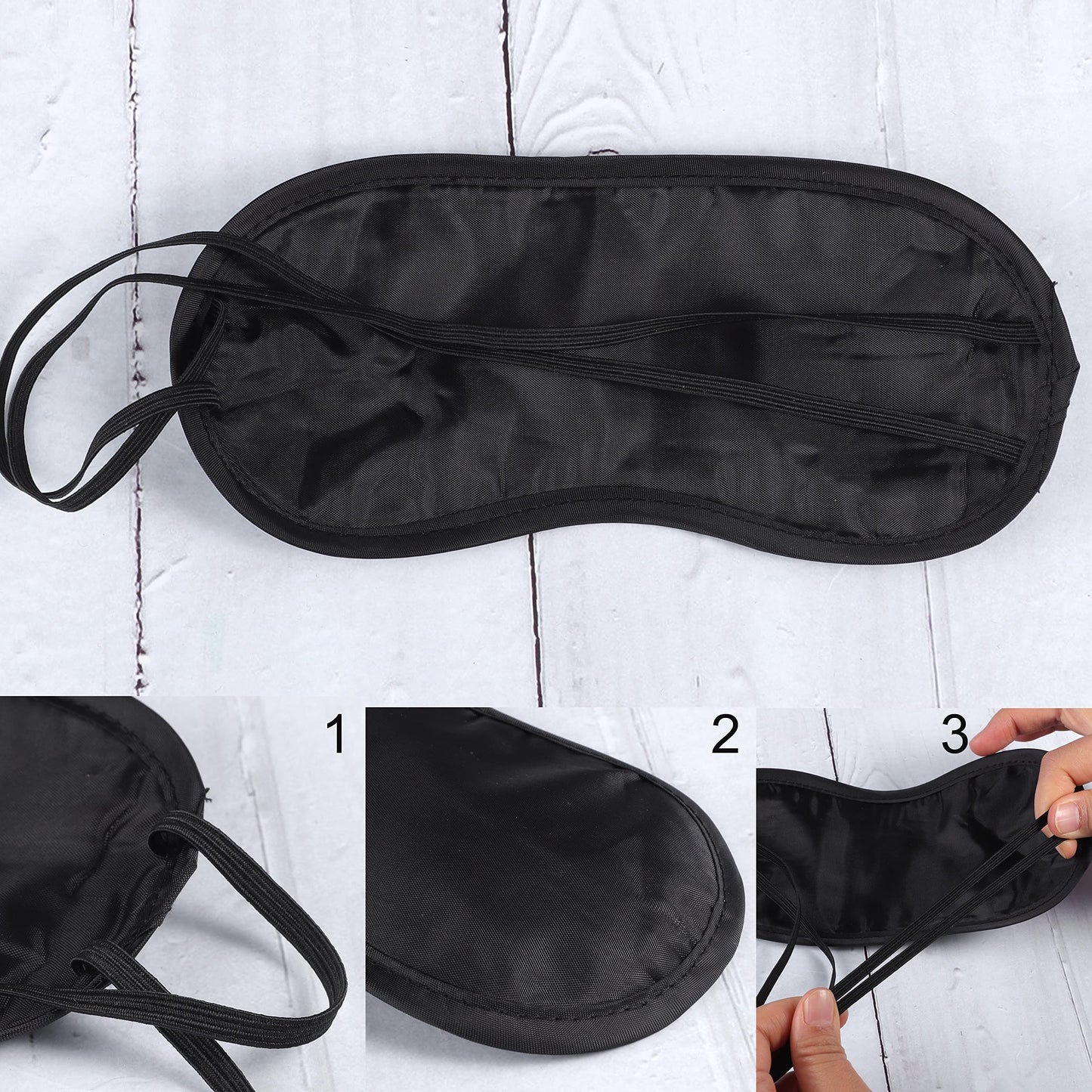 24 Pack Schlafmaske Für Seitenschläfer, Ultraweiche Augenmaske Schlafmasken, Lichtblockierende Augenbinde Zum Schlafen Mit Verstellbarem Riemen Für Herren, Frauen, Kinder