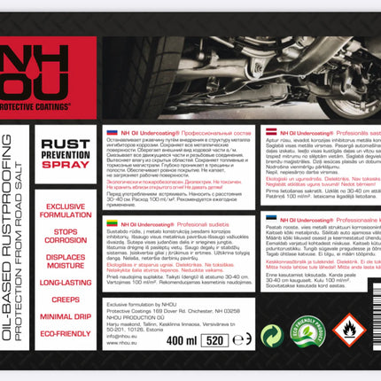 3x NHOU® Klarölspray + Komfortgriff – Rostschutz