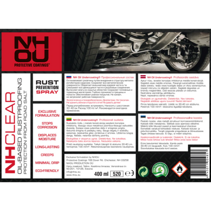 NHOU® Clear Oil Unterbodenschutz – Transparenter Rostschutz, 200ml